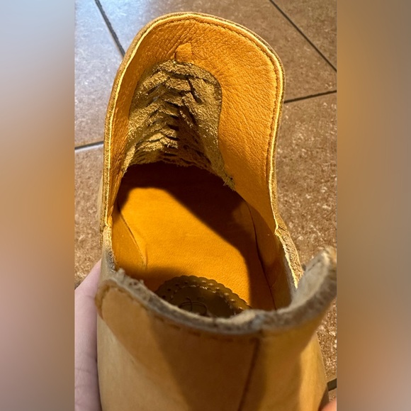 Latigo Tan Kick Woven Split Shaft Booties Blocked Heel. Sz 6M Leather. 2 Inch - Picture 9 of 13